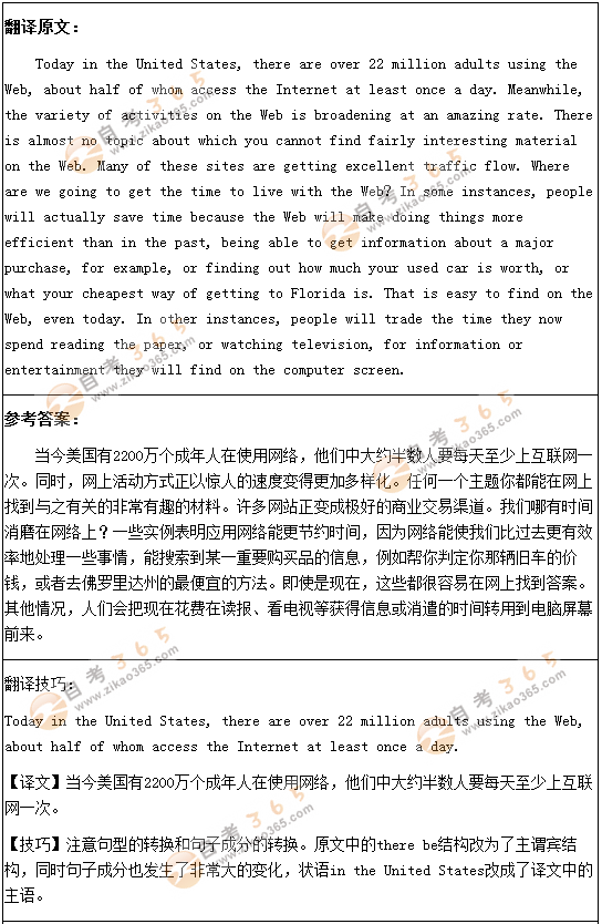 学位英语翻译预测题