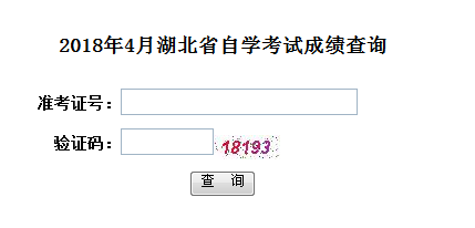 湖北2018年4月成绩查询入口