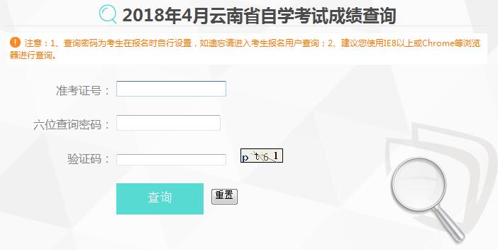 昆明自考成绩查询入口