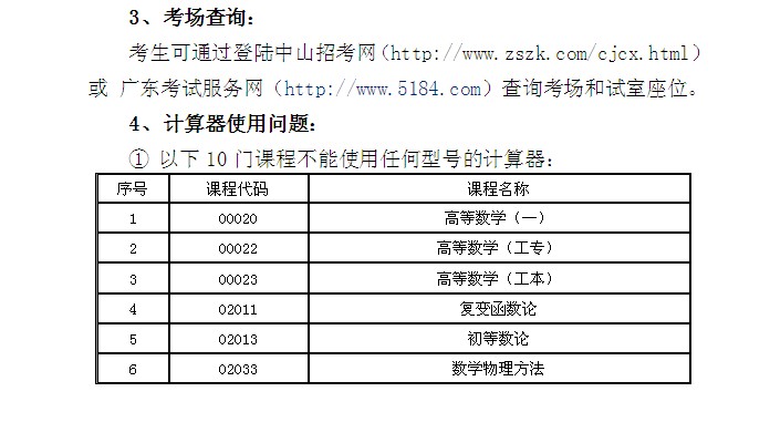 2014年4月中山自考考前温馨提示