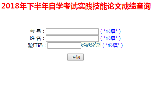 2018年10月山东自考实践技能论文成绩查询