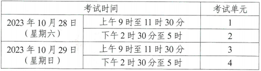 2023年10月湖南自考课程安排